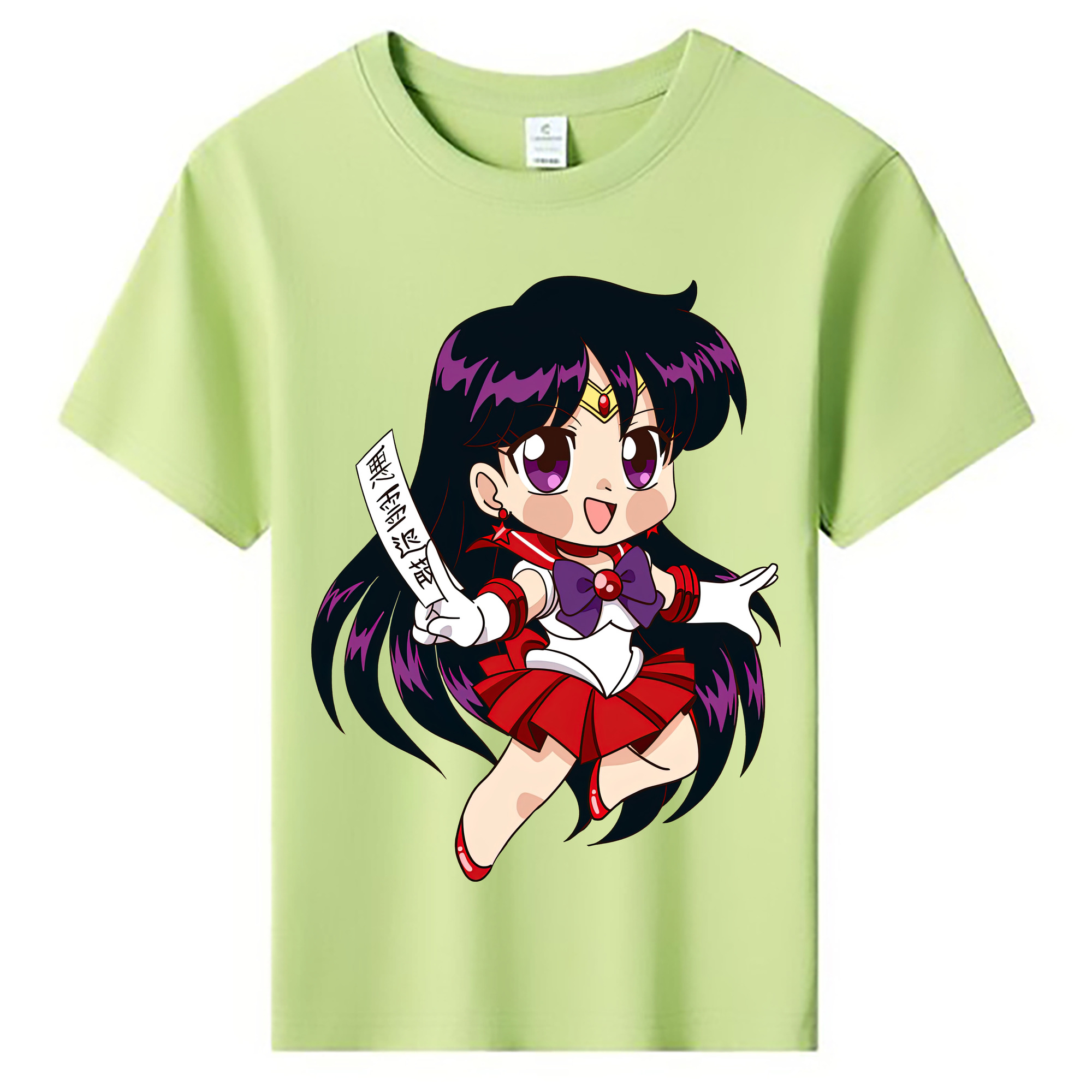 （画像用） 美少女戦士セーラームーン 火野レイ ひの レイ Sailor Moon Hino Rei （セーラーマーズ,Sailor Mars） 綿100％キッズTシャツ（フロントプリント）